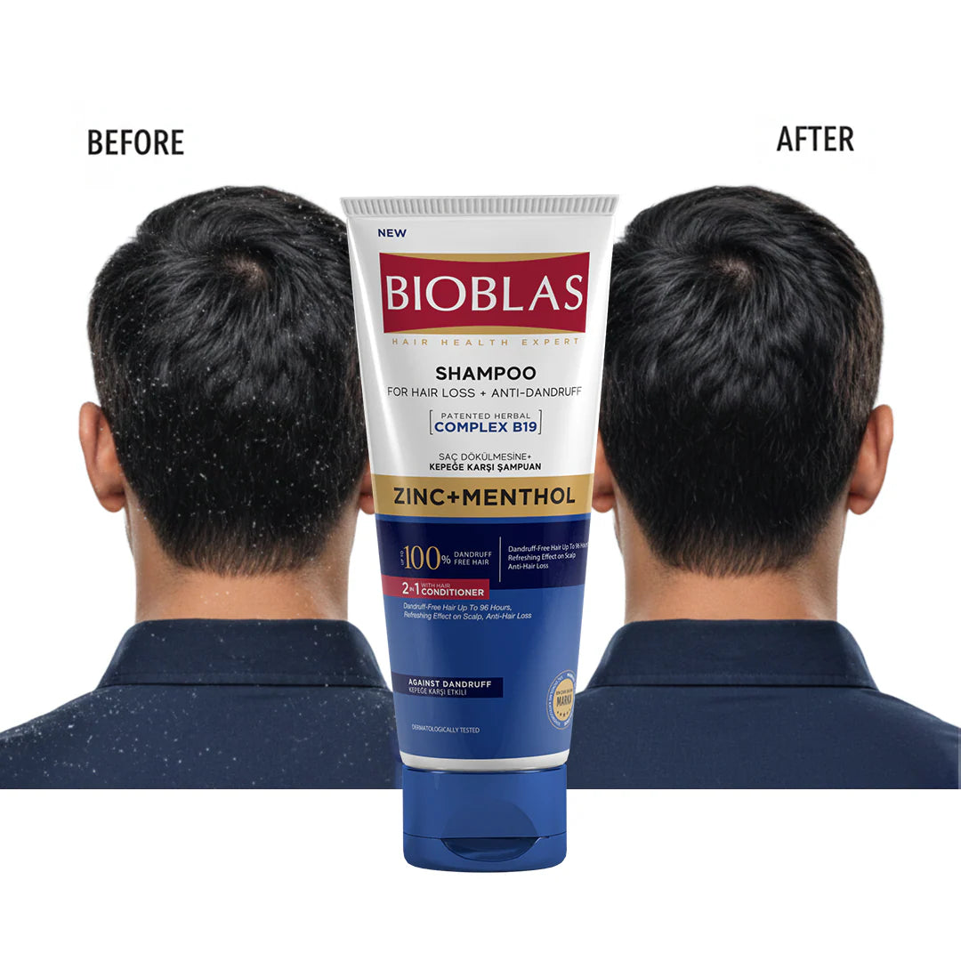 Bioblas Anti-Hair Loss, Anti-Dandruff and Anti-Itching Shampoo And Conditioner 250 Ml Offer (1+50%)