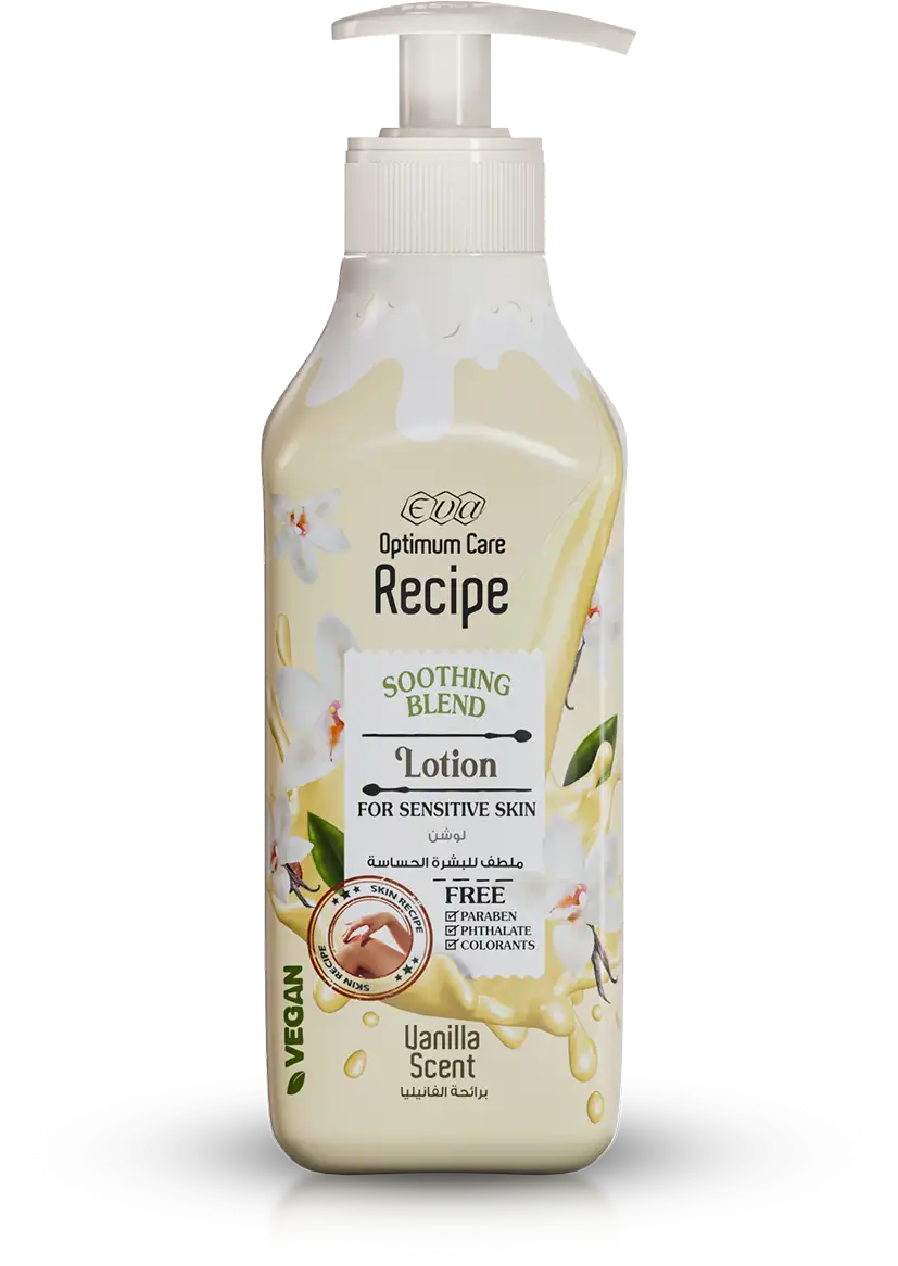 EVA OPTIMUM CARE RECIPE SOOTHING BLEND LOTION FOR SENSITIVE SKIN - VANILLA SCENT 370ML