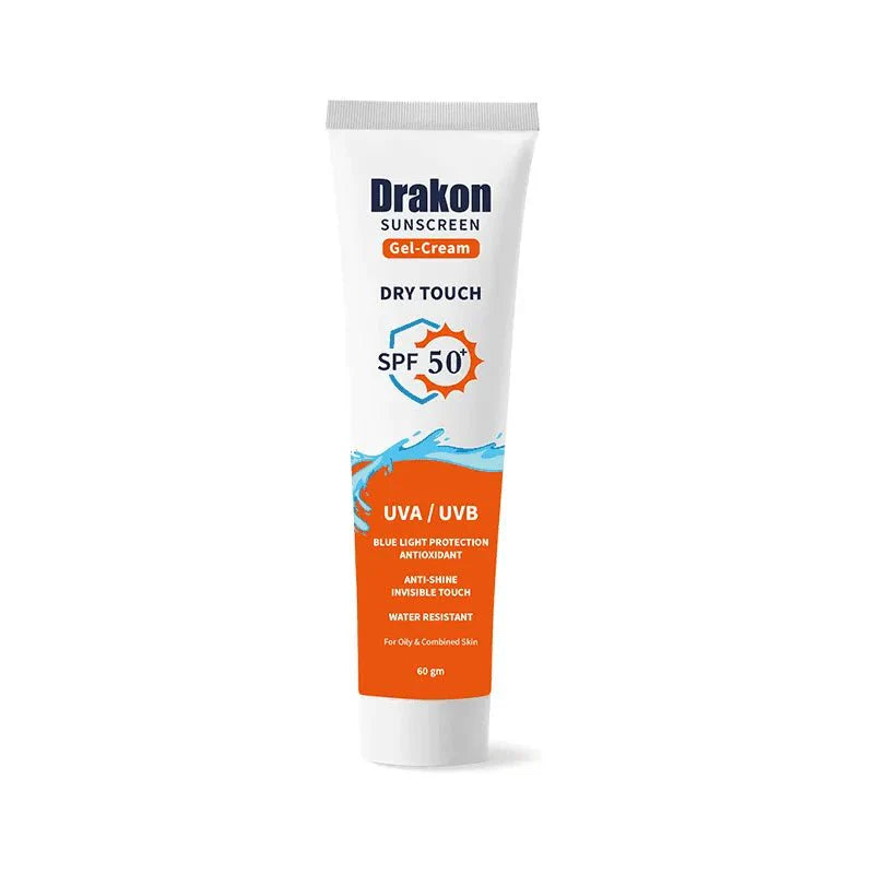 DRAKON SUNSCREEN GEL CREAM DRY TOUCH SPF50+ FOR OILY & COMBINED 60GM