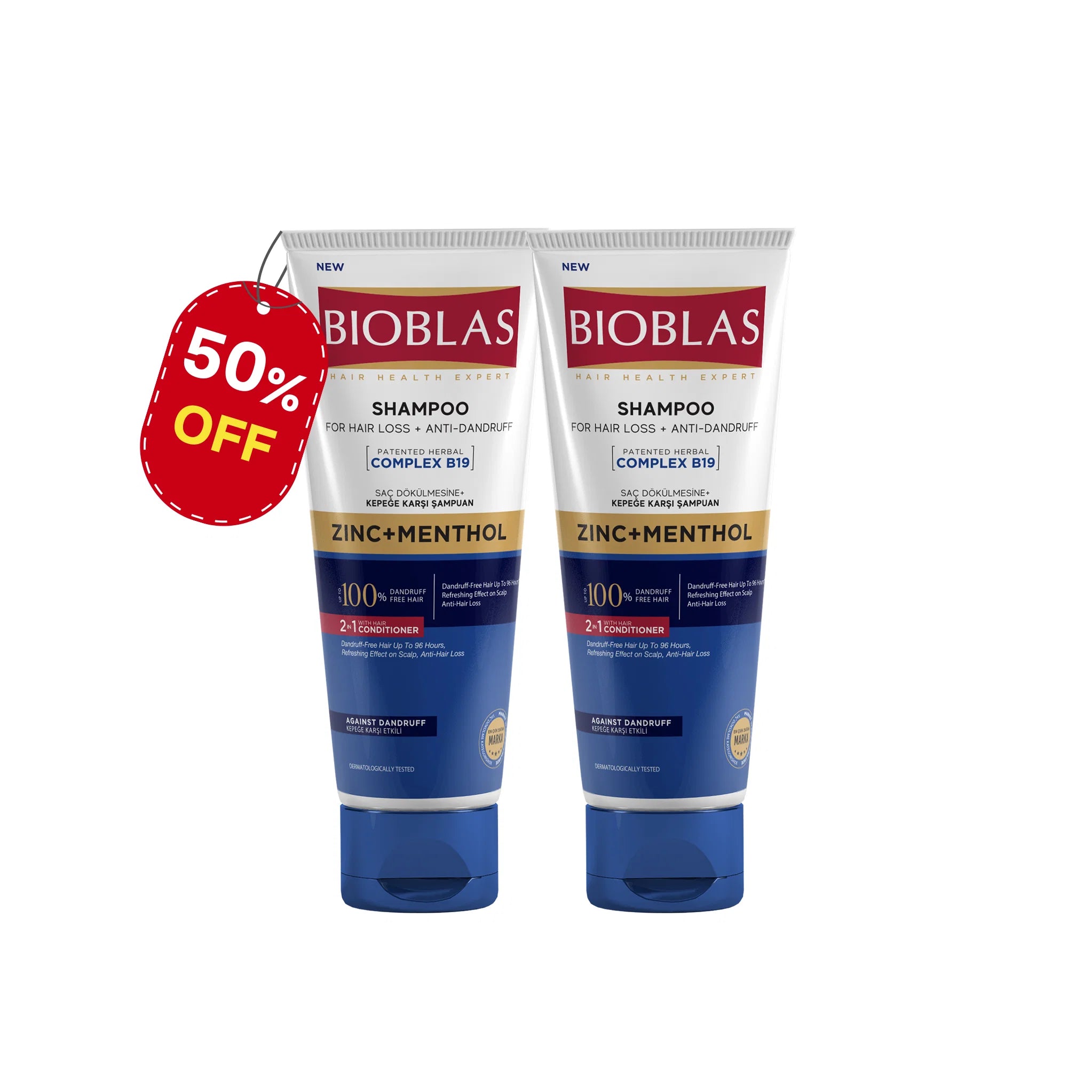 Bioblas Anti-Hair Loss, Anti-Dandruff and Anti-Itching Shampoo And Conditioner 250 Ml Offer (1+50%)